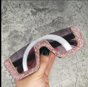 Pink Glitter trim Sunglasses